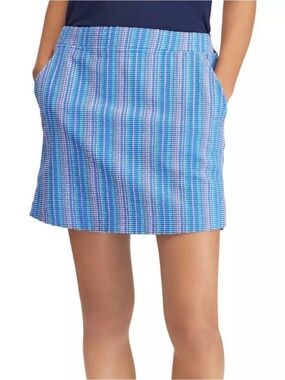 Polo Golf Ralph Lauren Blue Multi-Color Performance Skort Size SP